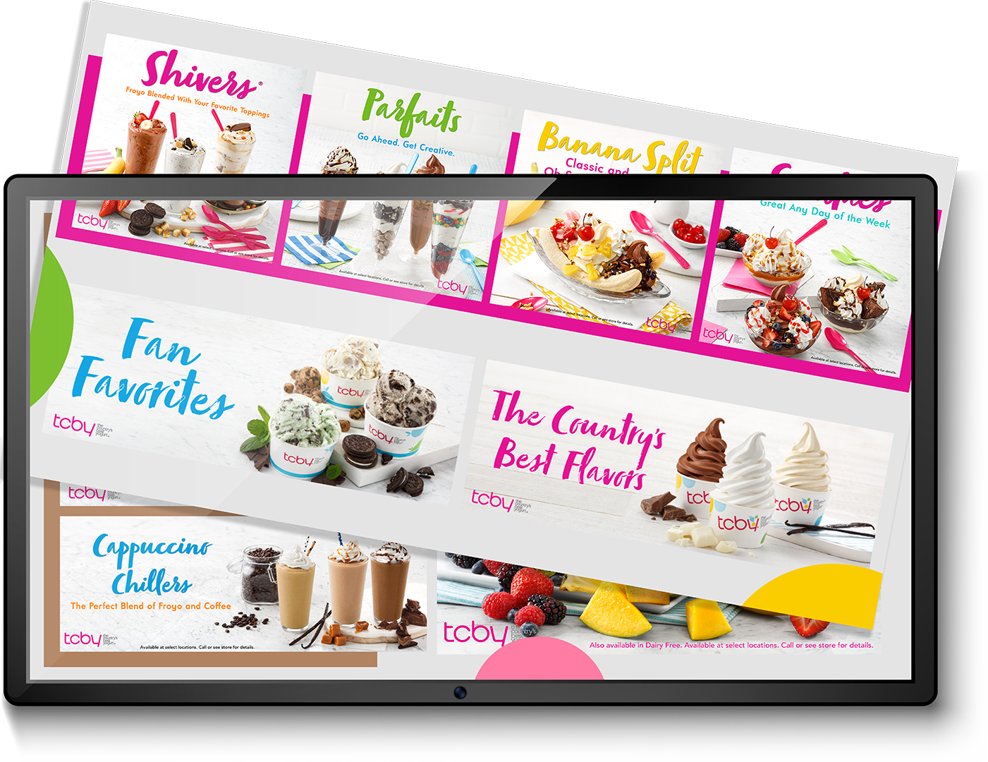 Tableau de menu rotatif